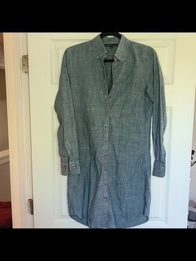 Brooks Brothers Women's Denim Chambray Shirt-Dress Cover-up